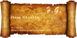 Haag Gizella névjegykártya